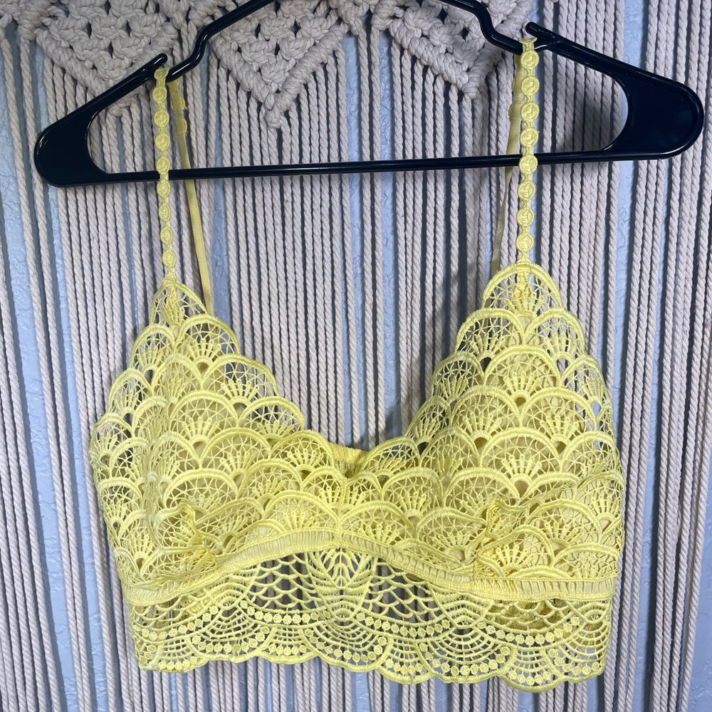 Free People Intimately - yellow bralette- XL
